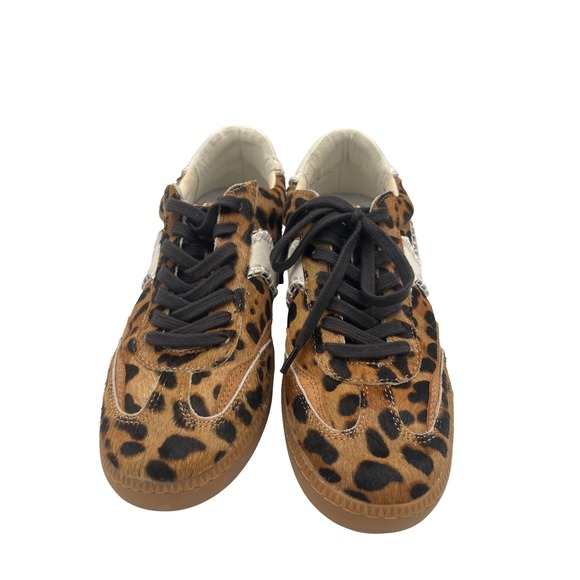 Dolce Vita Shoes - Dolce Vita Leopard Print Calf Hair Sneakers Gum Sole Whipstitch Womens 8 2BV6R3